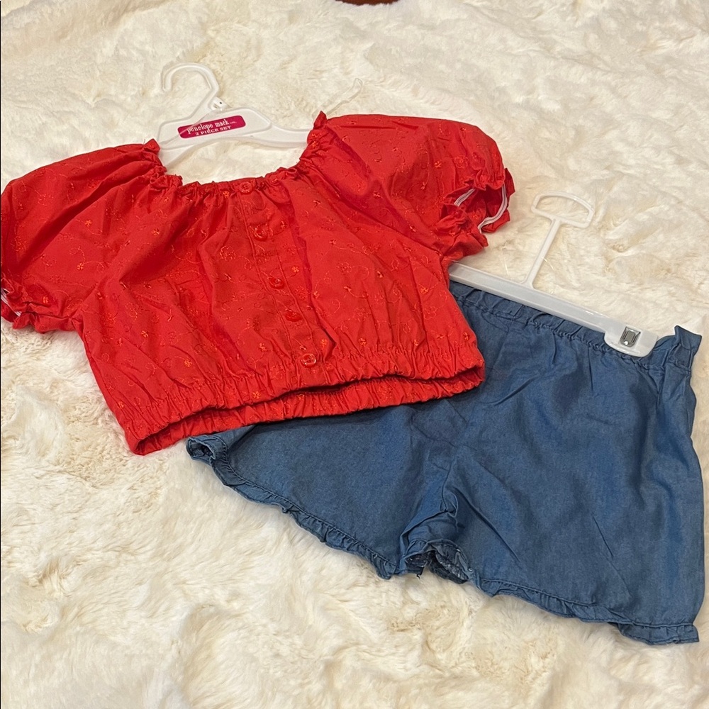 Penelope Mack Red Ruffle Top